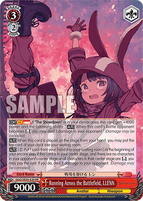 Weiss Schwarz SAO Alternative–Gun Gale Online–2 Premium Booster Running Across the Battlefield, LLENN GGO/SE50-E20 Double Rare