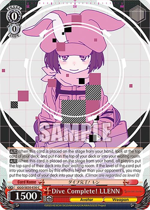 Weiss Schwarz SAO Alternative–Gun Gale Online–2 Premium Booster Dive Complete! LLENN GGO/SE50-E30 C Common Near Mint