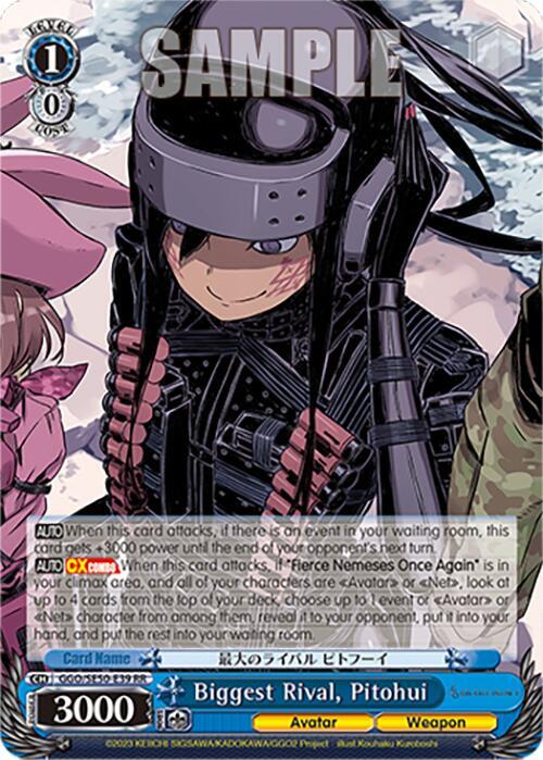 Weiss Schwarz SAO Alternative–Gun Gale Online–2 Premium Booster Biggest Rival, Pitohui GGO/SE50-E39 Double Rare