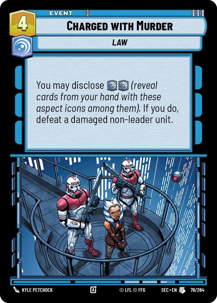 Star Wars Unlimited Secrets of Power Charged with Murder 76/264 Uncommon Near Mint