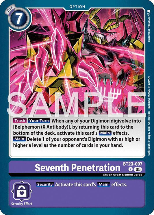 Digimon TCG Hackers' Slumber Seventh Penetration BT23-097 R Rare