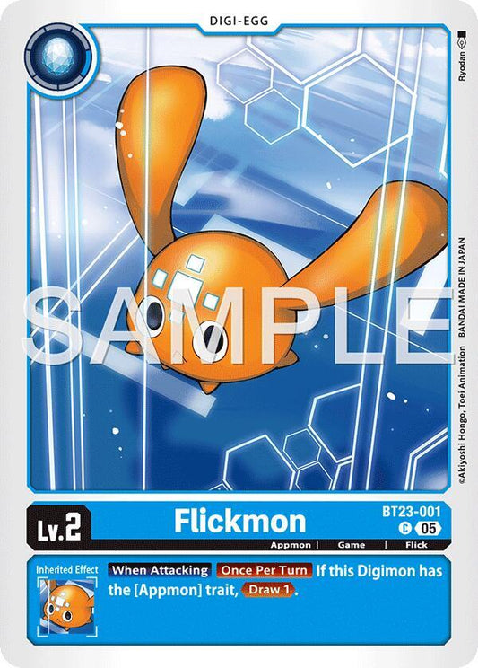 Digimon TCG Hackers' Slumber Flickmon BT23-001 C Common