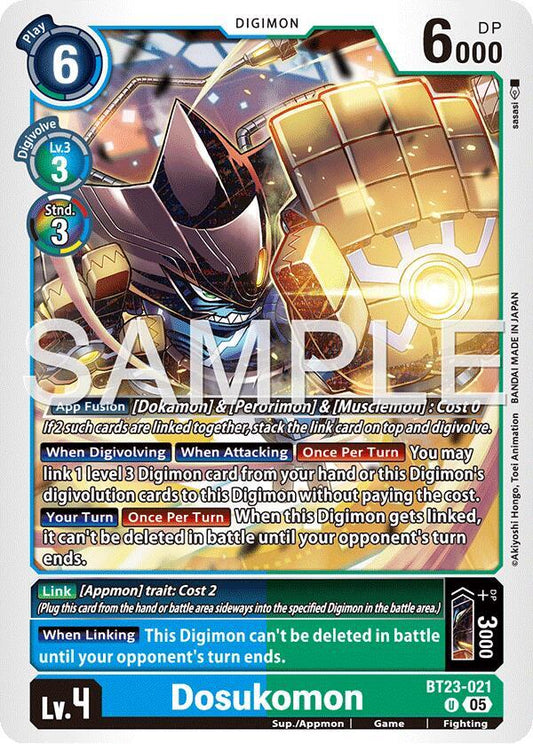 Digimon TCG Hackers' Slumber Dosukomon  Uncommon