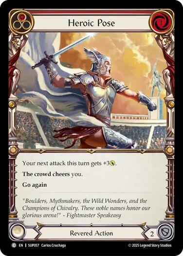 Flesh & Blood TCG Super Slam Heroic Pose (Red) SUP057 Common Near Mint