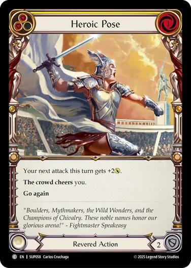 Flesh & Blood TCG Super Slam Heroic Pose (Yellow) SUP058 Common Near Mint