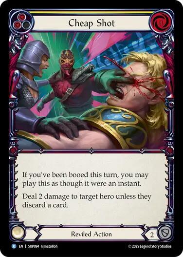 Flesh & Blood TCG Super Slam Cheap Shot SUP094 Rare Near Mint