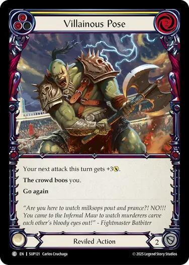 Flesh and Blood TCG Super Slam Villainous Pose (Yellow) SUP121 Common