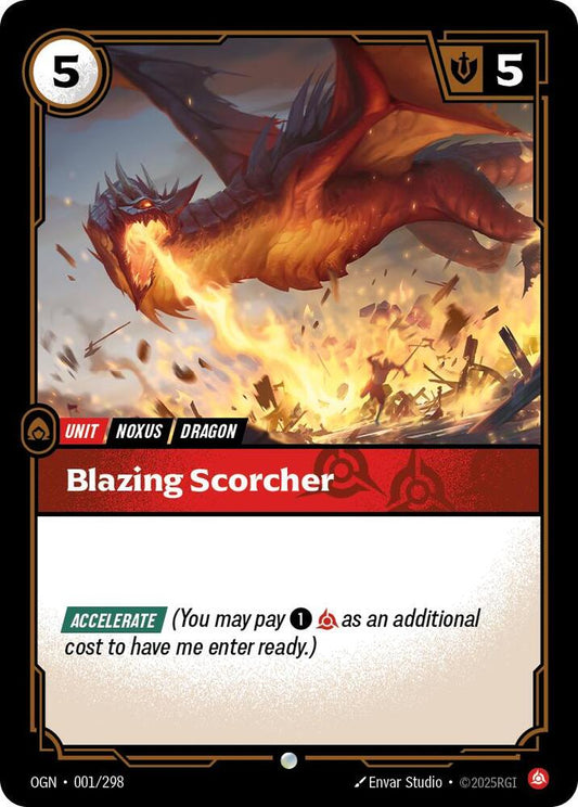 Riftbound: League of Legends Trading Card Game Origins Blazing Scorcher 001/298 Common