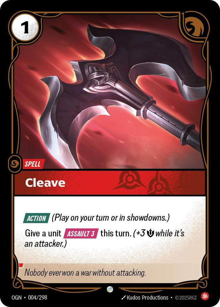 Riftbound: League of Legends Trading Card Game Origins Cleave 004/298 Common