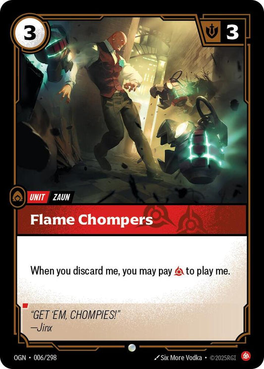 Riftbound: League of Legends Trading Card Game Origins Flame Chompers #006 Common Near Mint