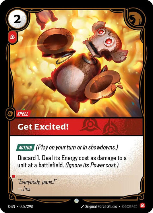 Riftbound: League of Legends Trading Card Game Origins Get Excited! 008/298 Common