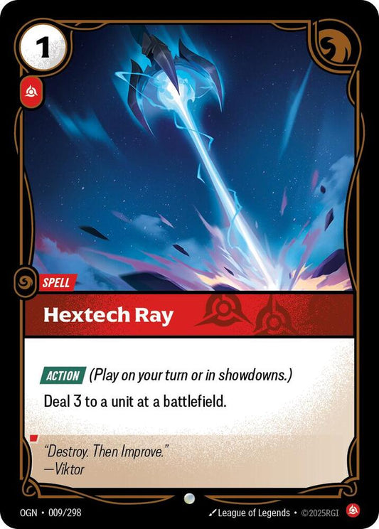 Riftbound: League of Legends Trading Card Game Origins Hextech Ray #009 Common Near Mint