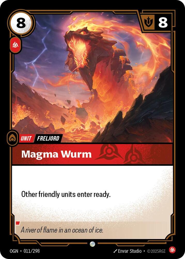 Riftbound: League of Legends Trading Card Game Origins Magma Wurm #011 Common Near Mint