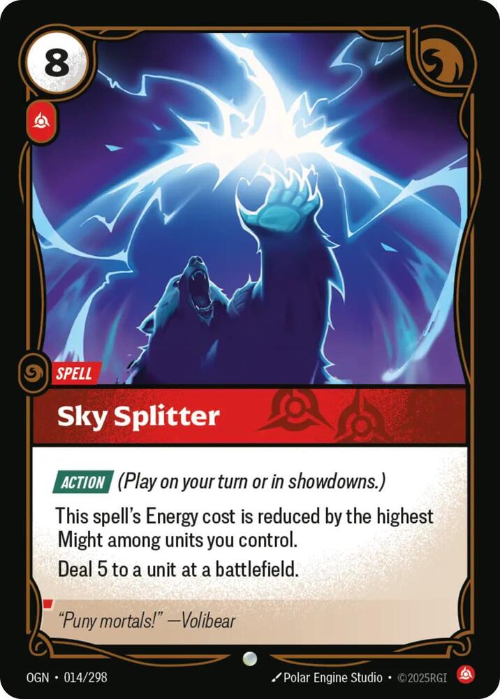 Riftbound: League of Legends Trading Card Game Origins Sky Splitter #014 Common Near Mint