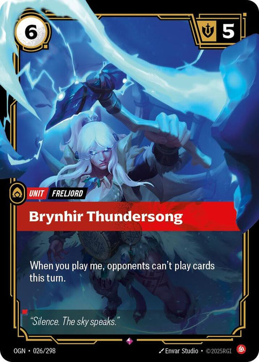 Riftbound: League of Legends Trading Card Game Origins Brynhir Thundersong 026/298 Rare