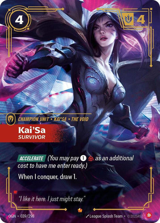 Riftbound: League of Legends Trading Card Game Origins Kai'Sa - Survivor 039/298 Epic
