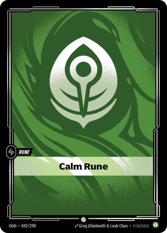 Riftbound: League of Legends Trading Card Game Origins Calm Rune #042 Common Near Mint