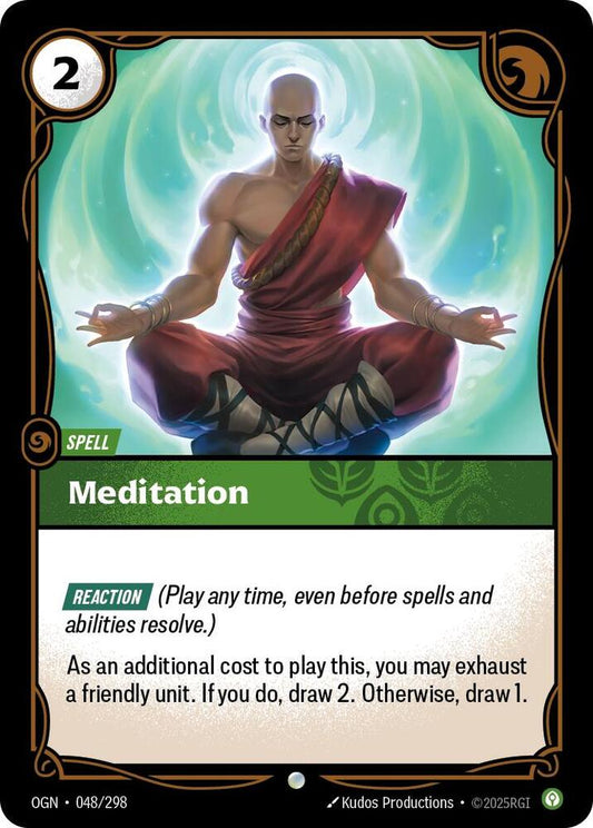 Riftbound: League of Legends Trading Card Game Origins Meditation #048 Common Near Mint
