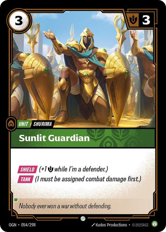 Riftbound: League of Legends Trading Card Game Origins Sunlit Guardian 054/298 Common