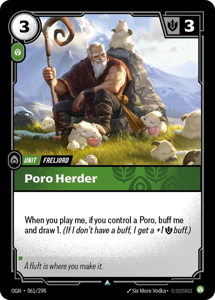 Riftbound: League of Legends Trading Card Game Origins Poro Herder 061/298 Uncommon