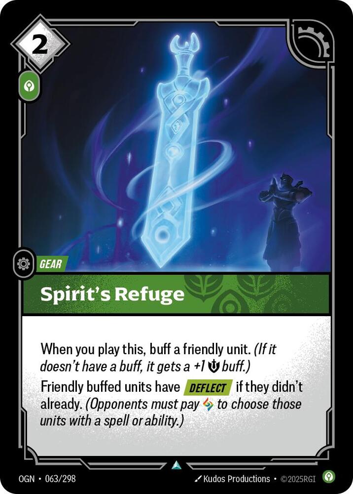 Riftbound: League of Legends Trading Card Game Origins Spirit's Refuge #063 Uncommon Near Mint