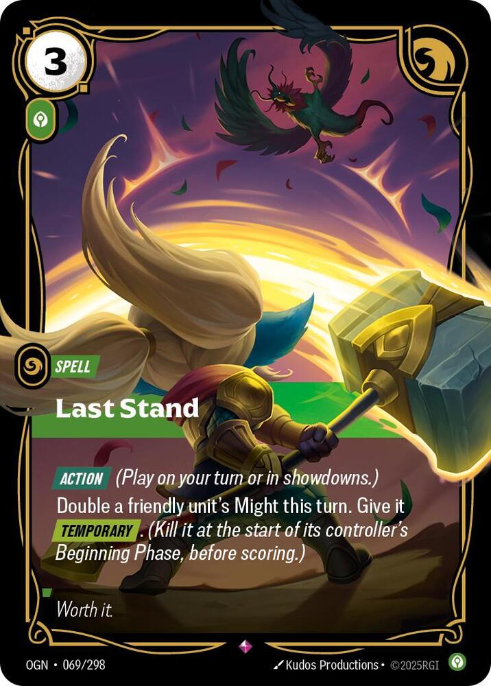 Riftbound League of Legends Trading Card Game Origins Last Stand 069/298 Rare Near Mint Foil