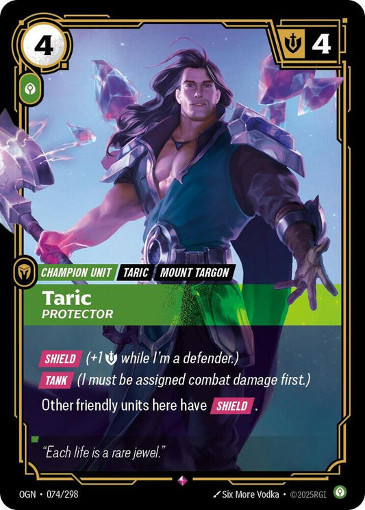 Riftbound: League of Legends Trading Card Game Origins Taric - Protector 074/298 Rare