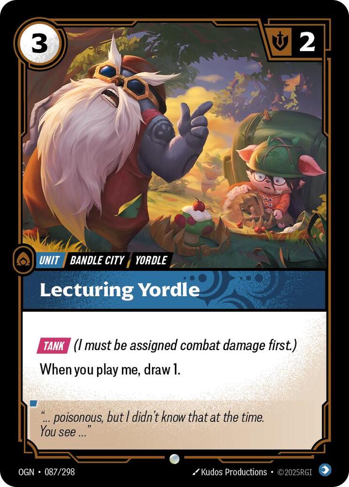 Riftbound: League of Legends Trading Card Game Origins Lecturing Yordle #087 Common Near Mint