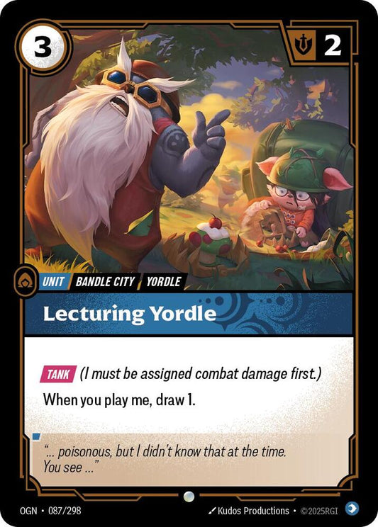 Riftbound: League of Legends Trading Card Game Origins Lecturing Yordle #087 Common Near Mint