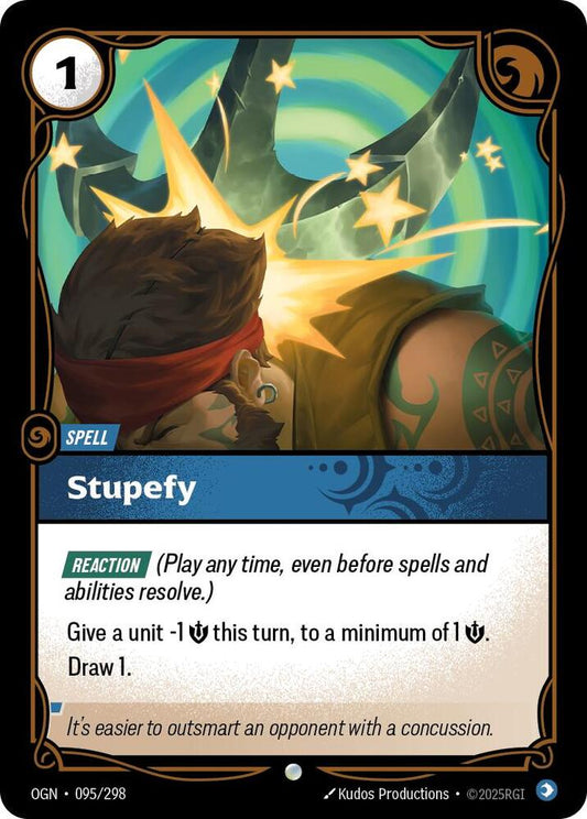 Riftbound: League of Legends Trading Card Game Origins Stupefy 095/298 Common