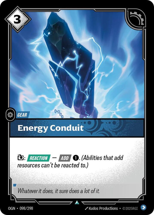 Riftbound: League of Legends Trading Card Game Origins Energy Conduit 098/298 Uncommon