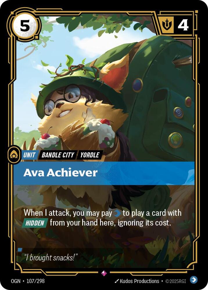 Riftbound: League of Legends Trading Card Game Origins Ava Achiever 107/298 Rare