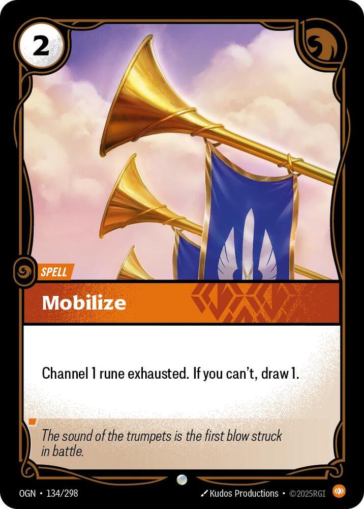 Riftbound League of Legends Trading Card Game Origins Mobilize 134/298 Common Near Mint