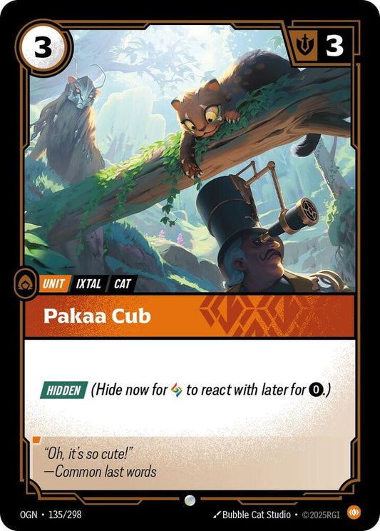 Riftbound: League of Legends Trading Card Game Origins Pakaa Cub #135 Common Near Mint