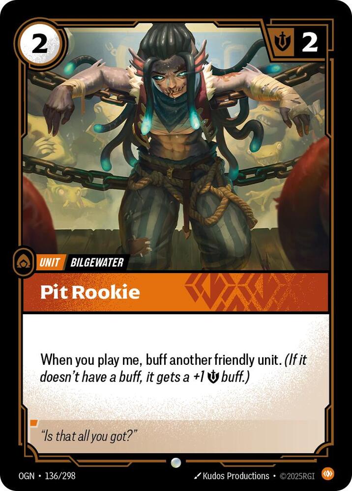 Riftbound: League of Legends Trading Card Game Origins Pit Rookie 136/298 Common