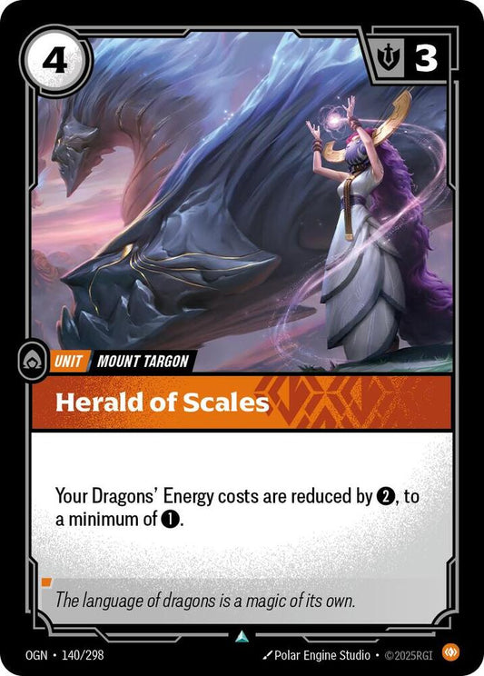 Riftbound: League of Legends Trading Card Game Origins Herald of Scales #140 Uncommon Near Mint