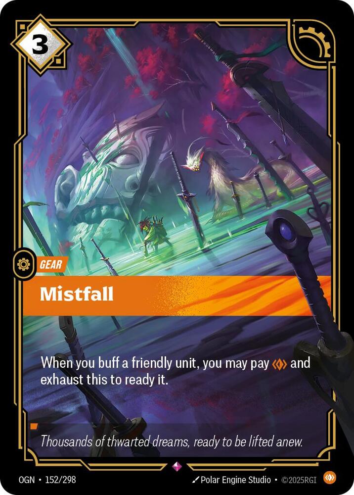 Riftbound: League of Legends Trading Card Game Origins Mistfall #152 Rare Near Mint Foil