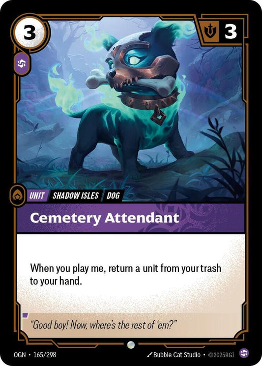 Riftbound: League of Legends Trading Card Game Origins Cemetery Attendant #165 Common Near Mint