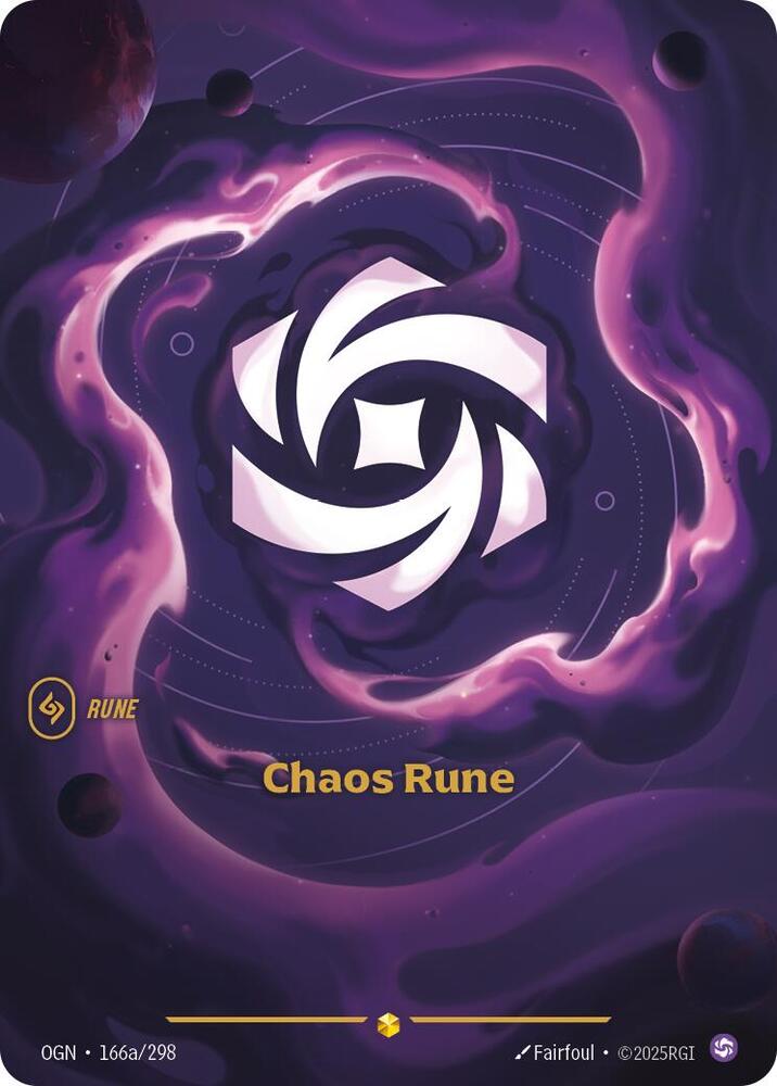 Riftbound: League of Legends Trading Card Game Origins Chaos Rune (Alternate Art) 166a/298 Alternate Art
