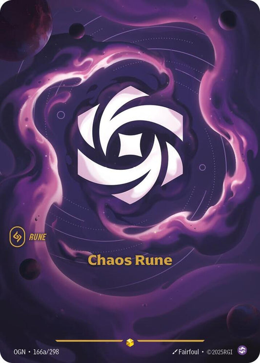 Riftbound: League of Legends Trading Card Game Origins Chaos Rune (Alternate Art) 166a/298 Alternate Art