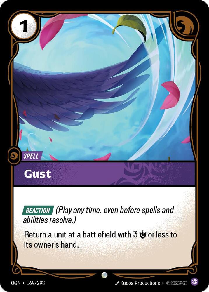 Riftbound: League of Legends Trading Card Game Origins Gust #169 Common Near Mint