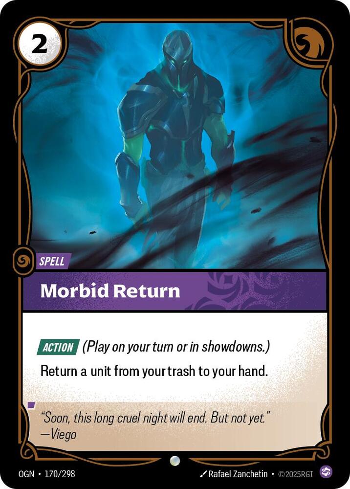 Riftbound League of Legends Trading Card Game Origins Morbid Return 170/298 Common Near Mint Foil