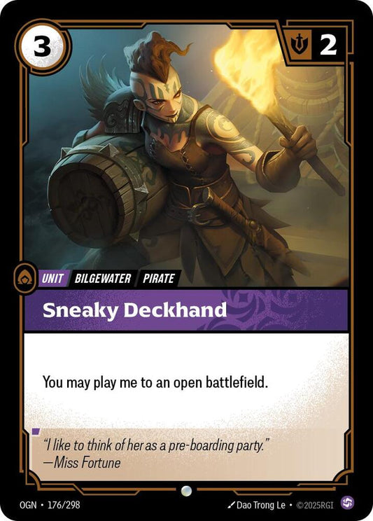 Riftbound: League of Legends Trading Card Game Origins Sneaky Deckhand #176 Common Near Mint