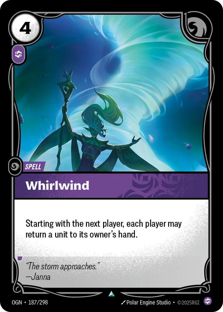 Riftbound: League of Legends Trading Card Game Origins Whirlwind #187 Uncommon Near Mint