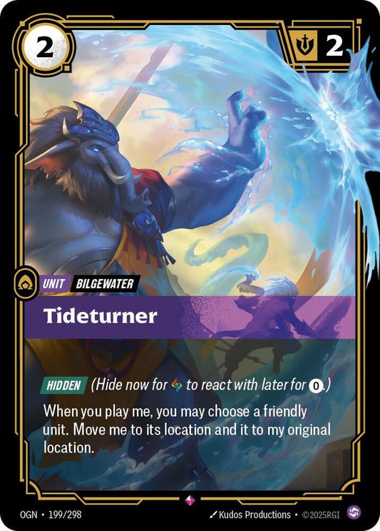 Riftbound: League of Legends Trading Card Game Origins Tideturner #199 Rare Near Mint Foil