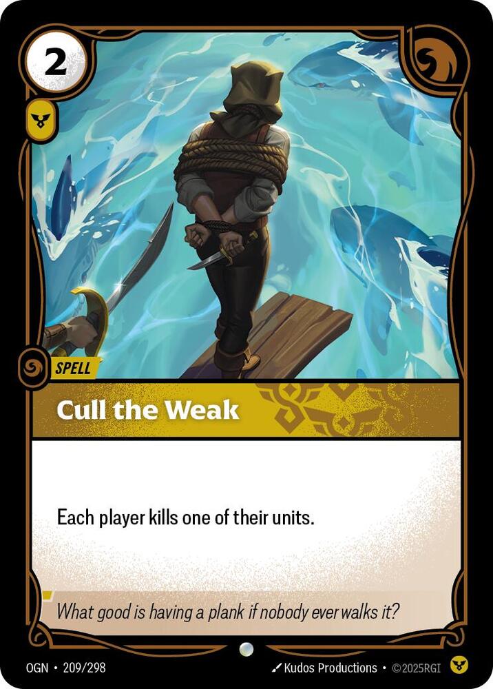 Riftbound: League of Legends Trading Card Game Origins Cull the Weak #209 Common Near Mint