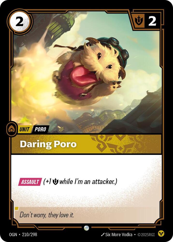 Riftbound: League of Legends Trading Card Game Origins Daring Poro #210 Common Near Mint