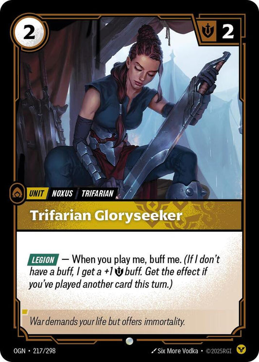 Riftbound: League of Legends Trading Card Game Origins Trifarian Gloryseeker 217/298 Common