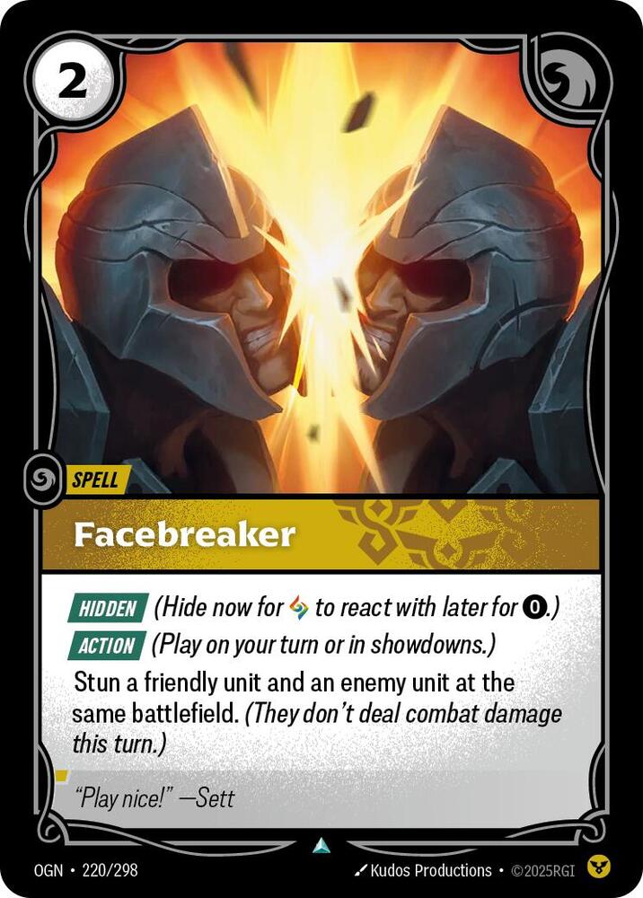 Riftbound: League of Legends Trading Card Game Origins Facebreaker 220/298 Uncommon