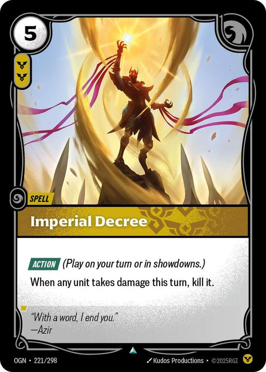 Riftbound: League of Legends Trading Card Game Origins Imperial Decree #221 Uncommon Near Mint